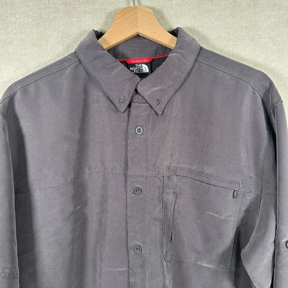 The North Face Button Up Shirt Mens Large Long Sleeve Outdoor Hiking Travel